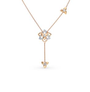 золотое колье с фианитами SOKOLOV 8-070013*