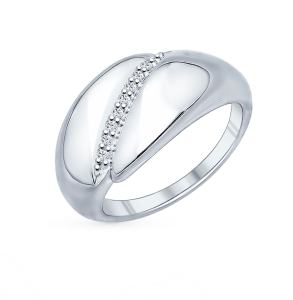 серебряное кольцо с фианитами SOKOLOV 94011844