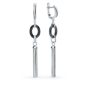 серебряные серьги с керамикой