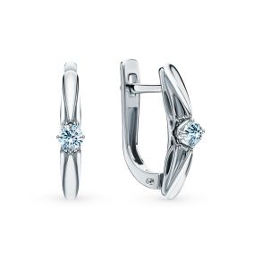 золотые серьги SUNLIGHT «Бриллианты Якутии»