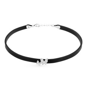 Каучуковое шейное украшение с золотом и бриллиантами