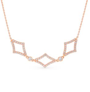 золотое колье с фианитами