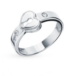 серебряное кольцо с фианитами