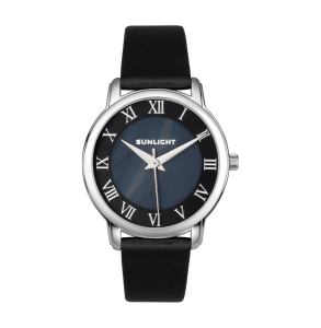 Женские часы с перламутром на кожаном ремне