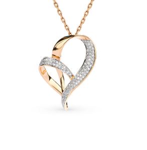 золотая подвеска с бриллиантами