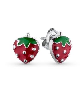 серебряные серьги с эмалью