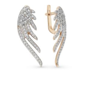 золотые серьги с бриллиантами