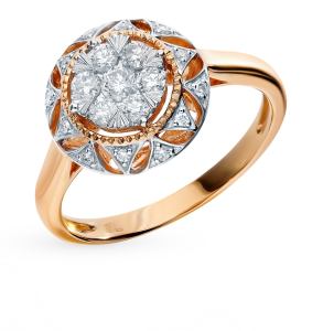 золотое кольцо с бриллиантами