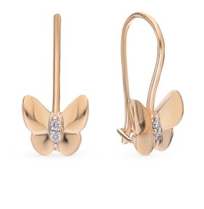 золотые серьги с бриллиантами