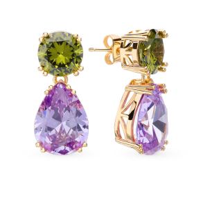 Серьги с фианитами