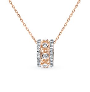 золотая подвеска с фианитами