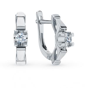 золотые серьги SUNLIGHT «Бриллианты Якутии»