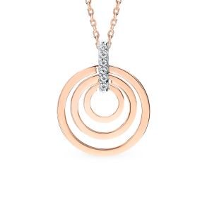 золотое колье с фианитами