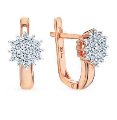 Золотые серьги «Бриллианты Якутии»