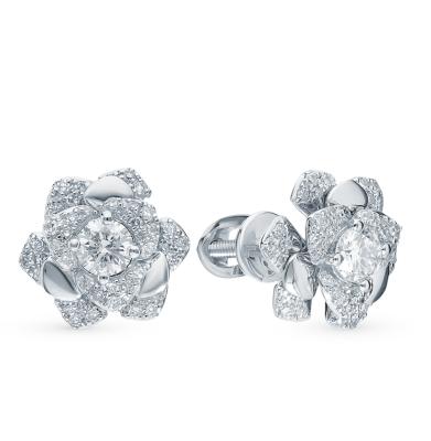 Золотые серьги с бриллиантами