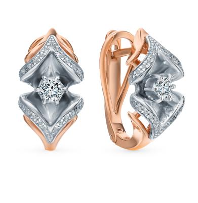 Золотые серьги «Бриллианты Якутии»