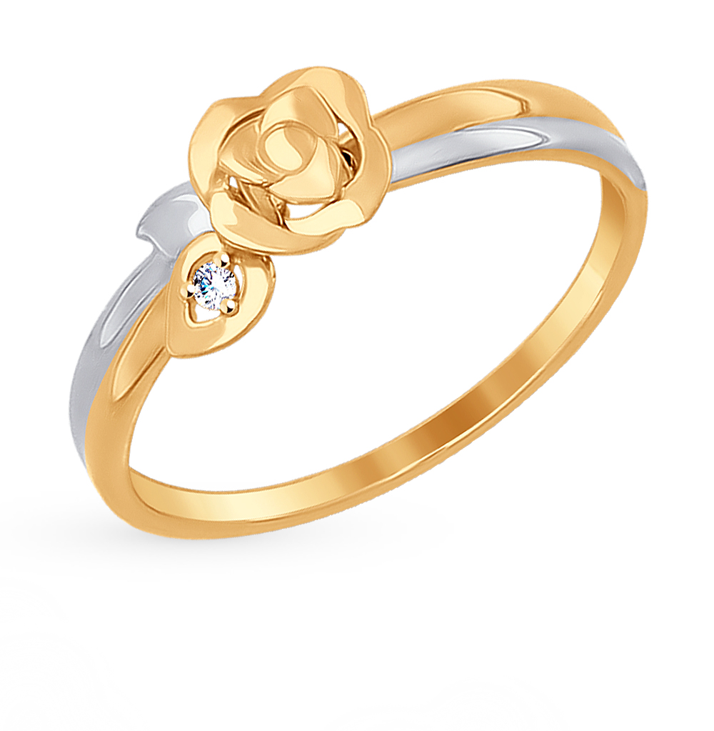 Золотое кольцо с фианитами SOKOLOV 017273* в Санкт-Петербурге