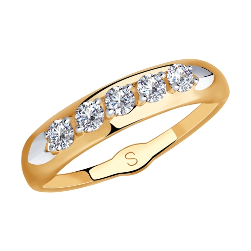 Золотое кольцо с фианитами SOKOLOV 018241 в Самаре
