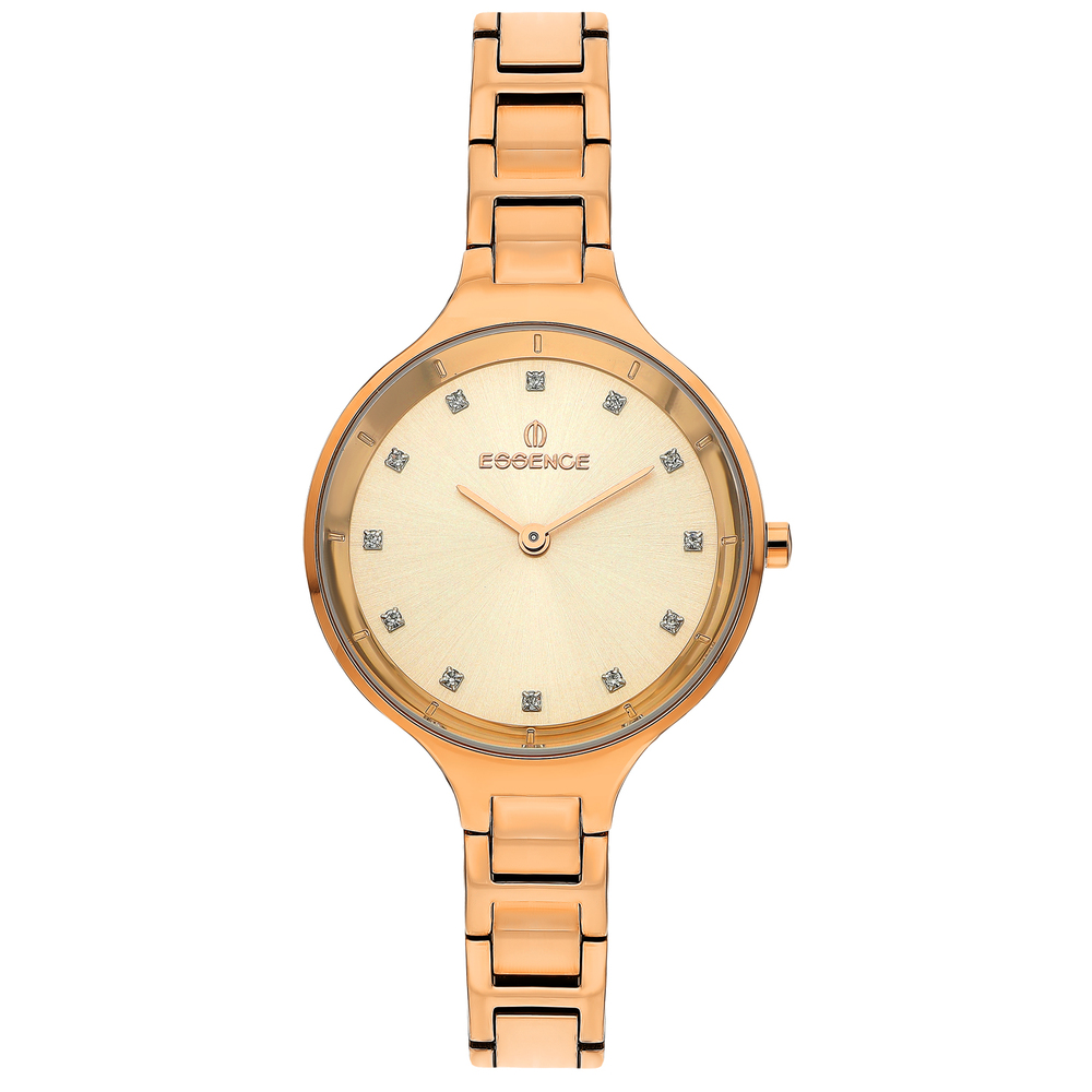 Фото «Женские часы ES6555FE.410 на стальном браслете с розовым IP покрытием с минеральным стеклом»