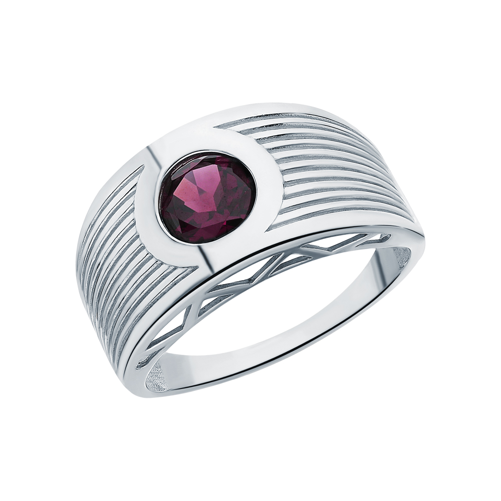 Серебряное кольцо с рубинами в Екатеринбурге