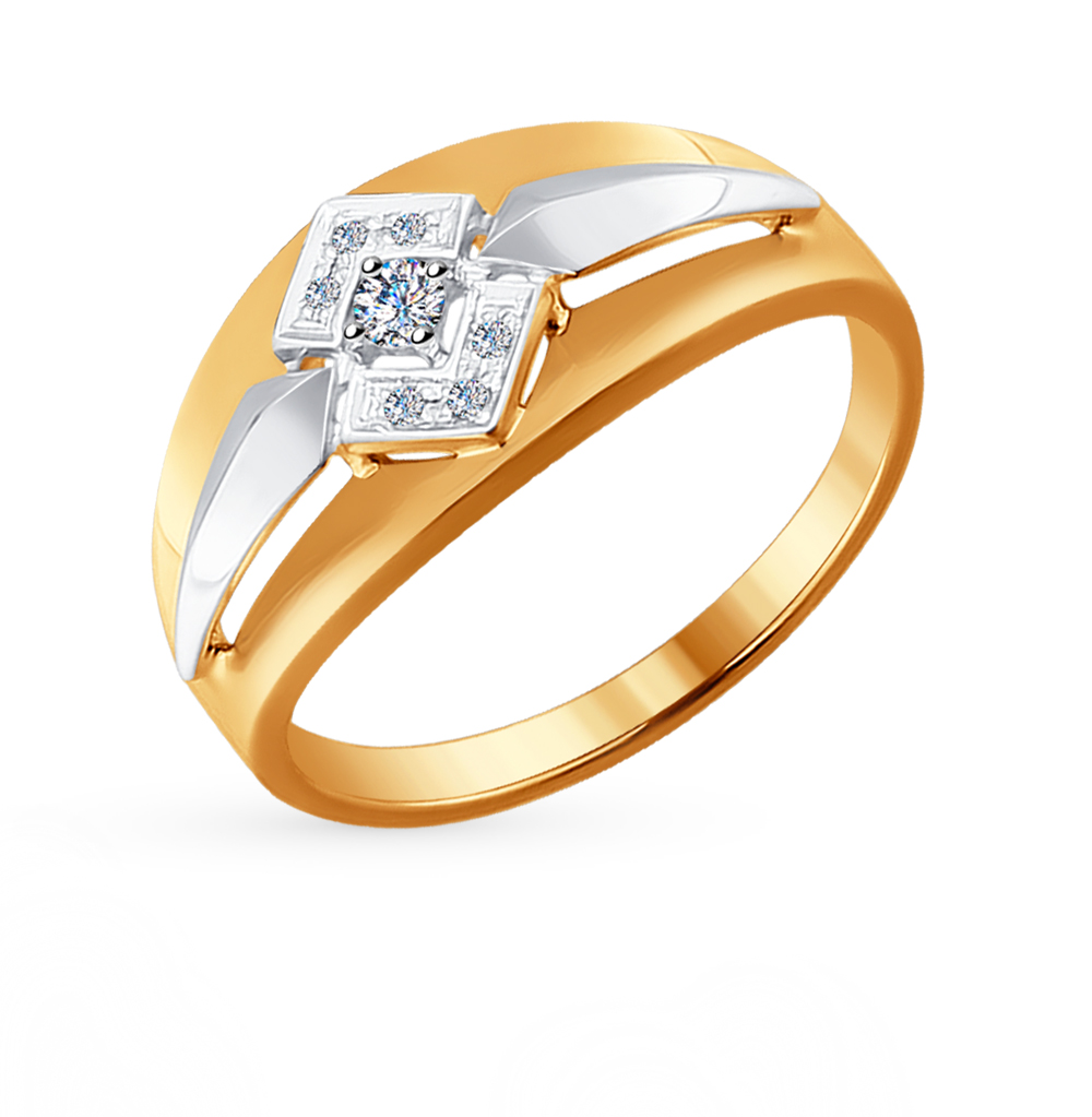 Фото «Золотое кольцо с бриллиантами SOKOLOV 1011530»