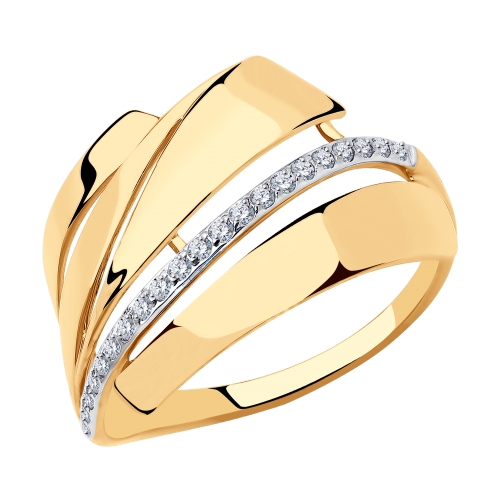 Золотое кольцо с фианитами SOKOLOV 018511 в Краснодаре