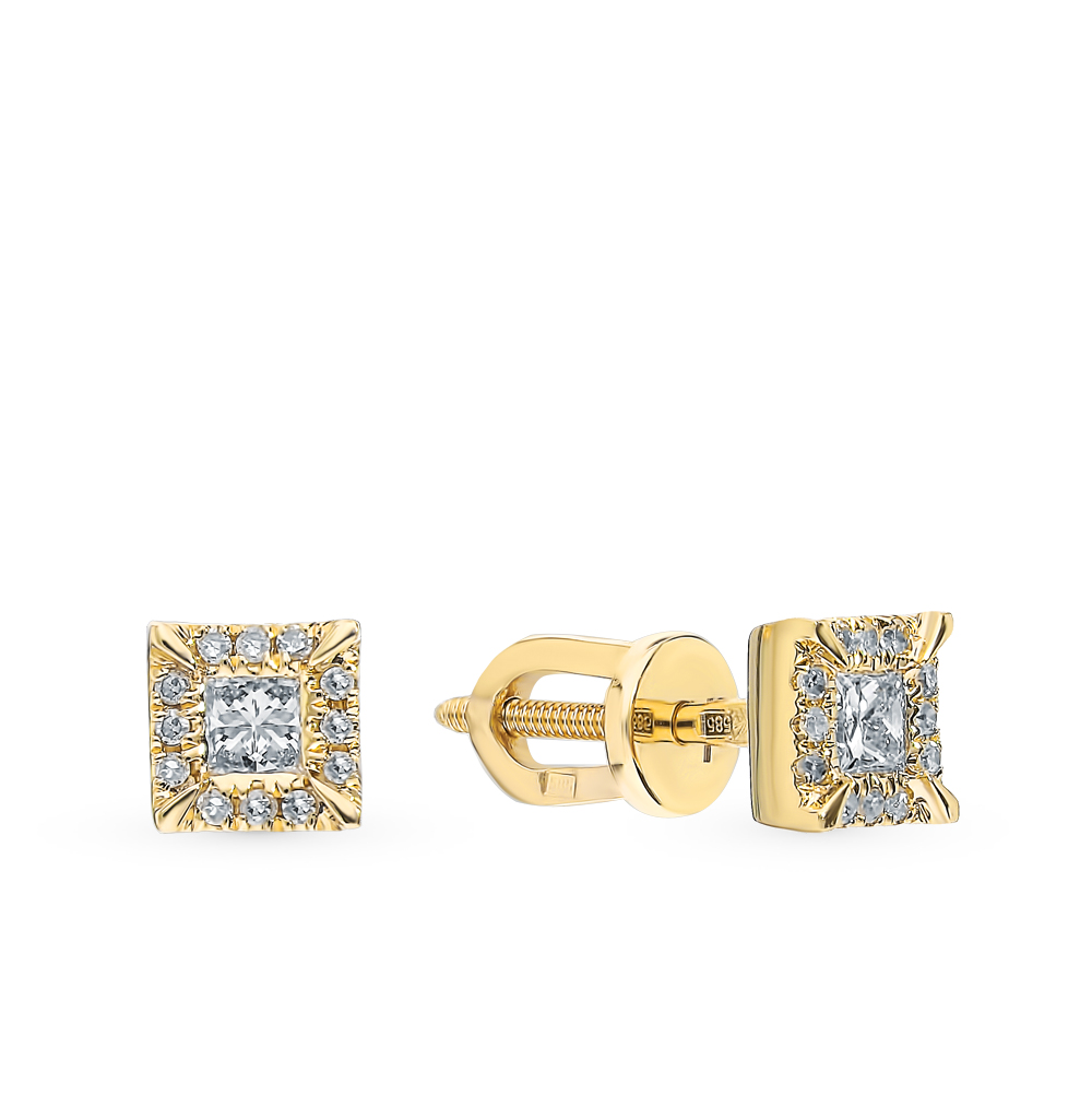Золотые серьги с бриллиантами в Самаре