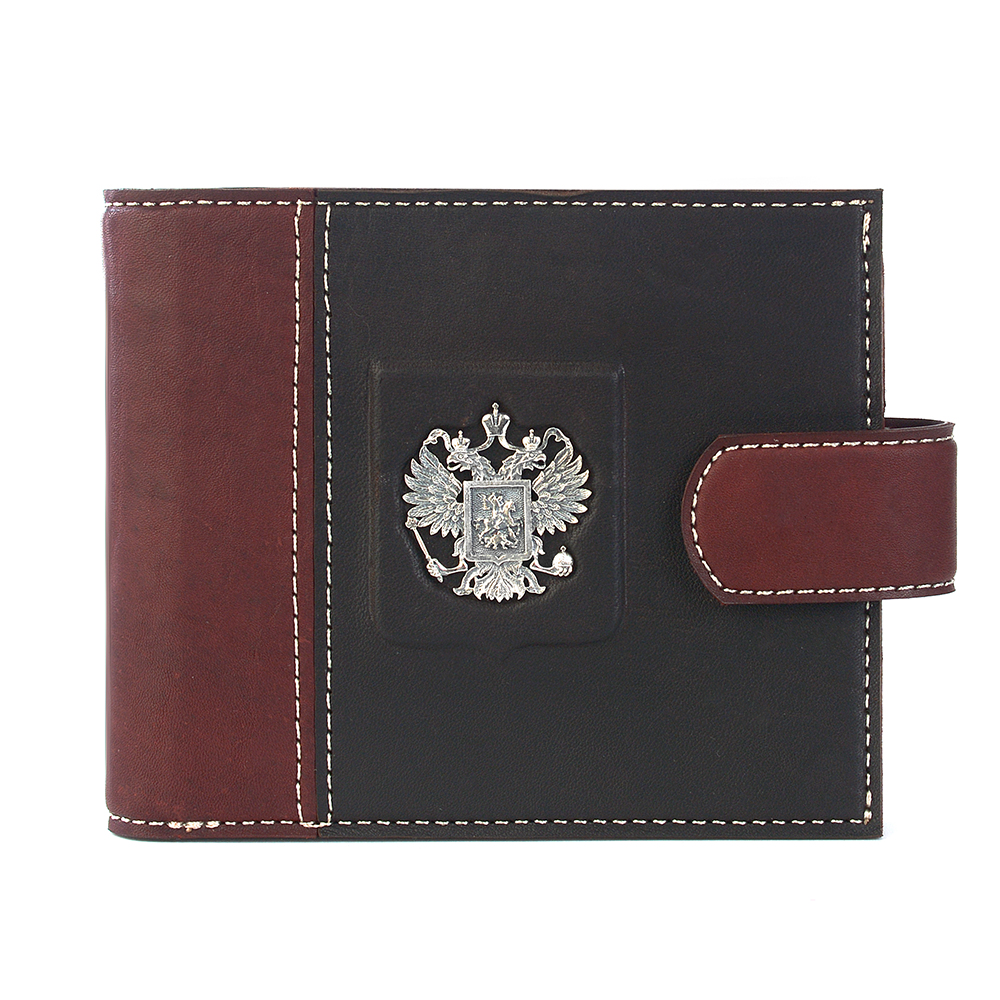Кожаный кошелек с серебряной вставкой в Самаре