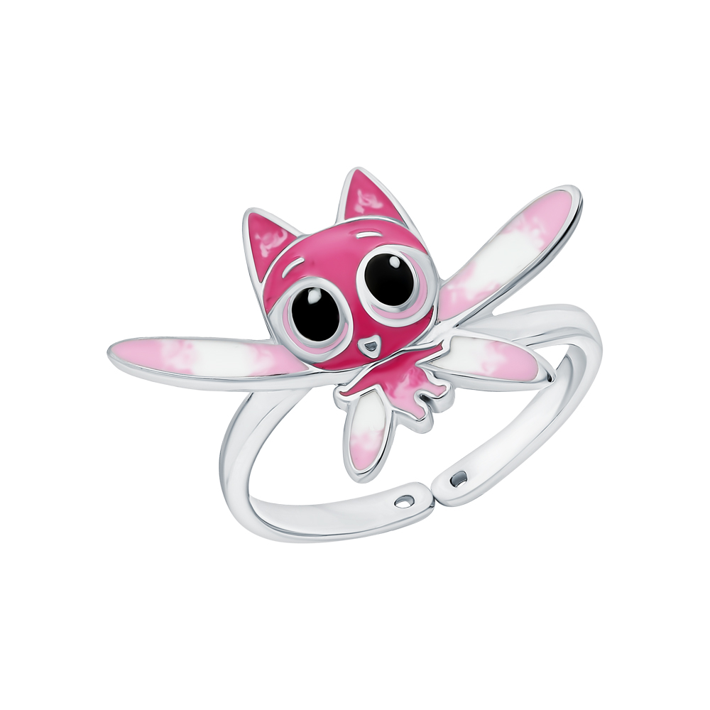 Фото «Серебряное кольцо с эмалью «Сказочный патруль: Кити»»