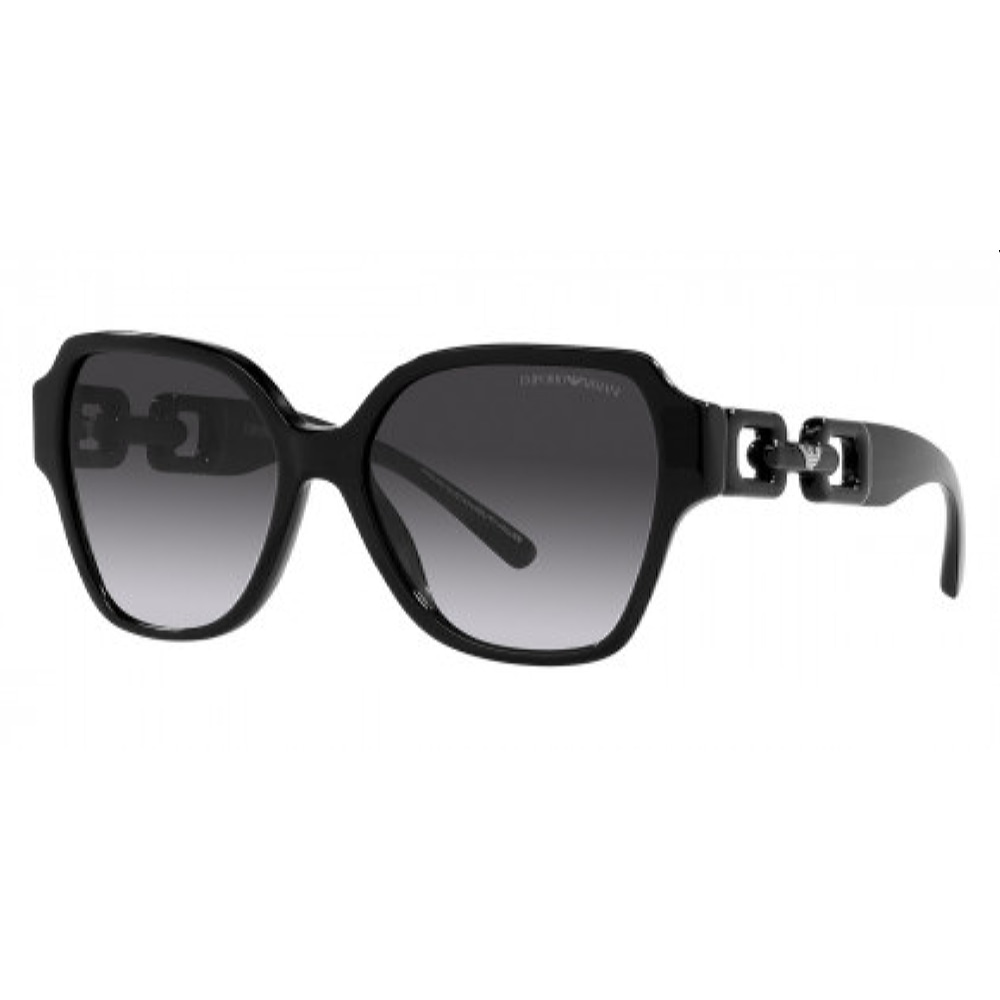 Женские солнцезащитные очки из Италии марки EMPORIO ARMANI из коллекции Square модель 0EA4202F50178G56 в Новосибирск