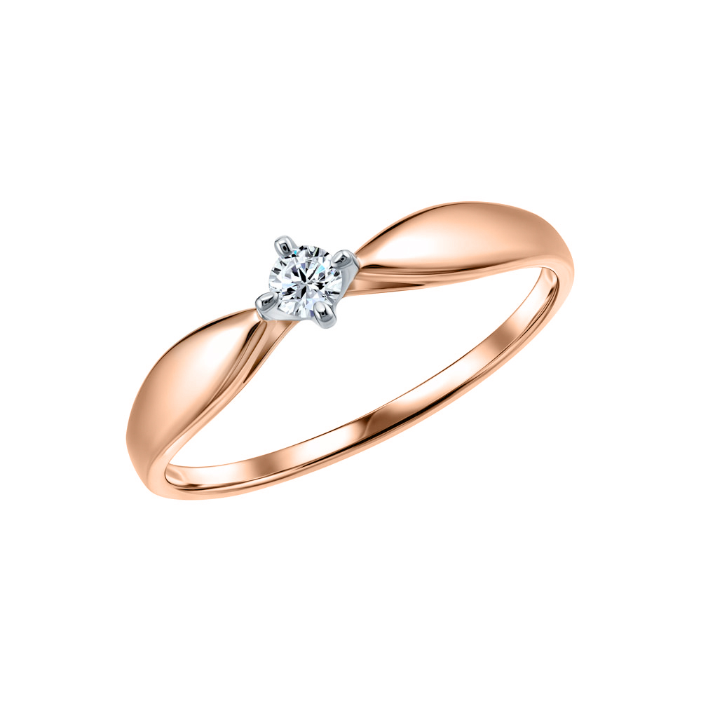 Золотое кольцо с бриллиантом в Краснодаре
