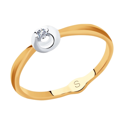 Фото «Золотое кольцо с бриллиантами SOKOLOV 1011816»