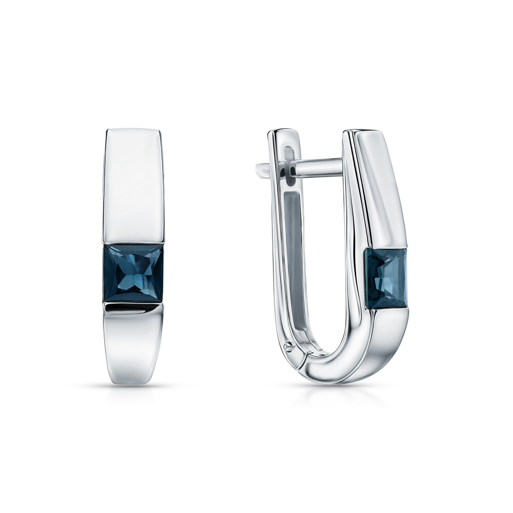 Золотые серьги с сапфирами природными в Санкт-Петербурге