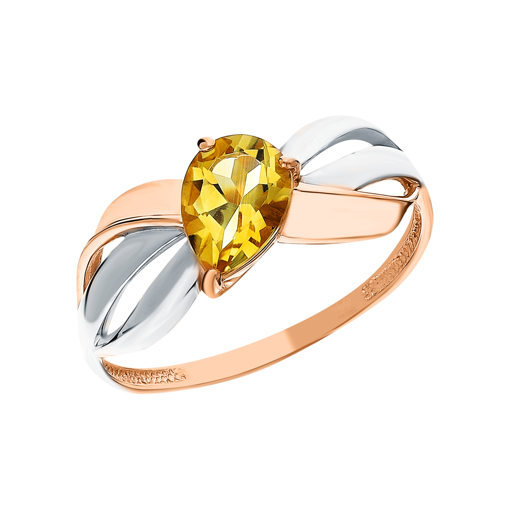 Золотое кольцо с цитринами в Санкт-Петербурге