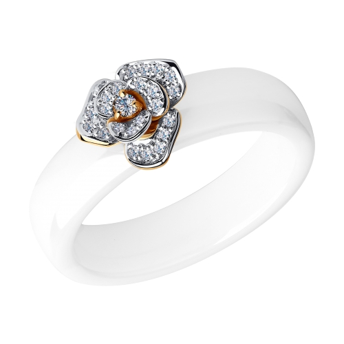 Золотое кольцо с бриллиантами SOKOLOV 6015009 в Санкт-Петербурге