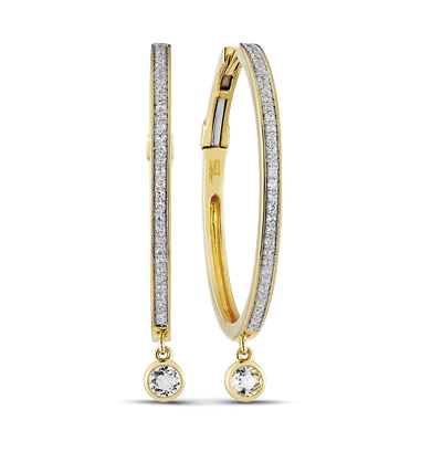 Фото «Золотые серьги с топазами и бриллиантами»