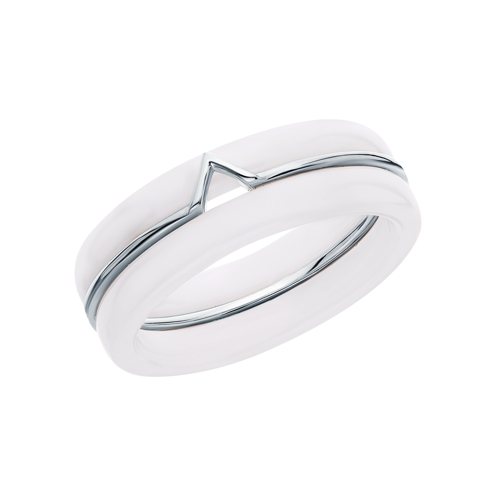 Серебряное кольцо с керамикой в Екатеринбурге