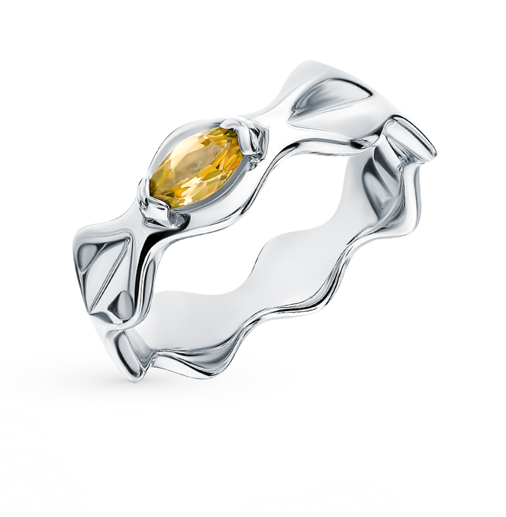 Серебряное кольцо с цитринами в Новосибирске
