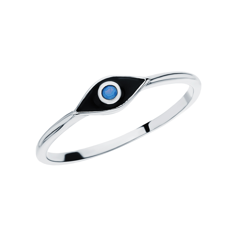 Фото «Серебряное кольцо с эмалью и алпанитом»