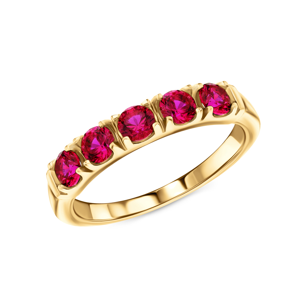 Золотое кольцо с рубинами в Екатеринбурге