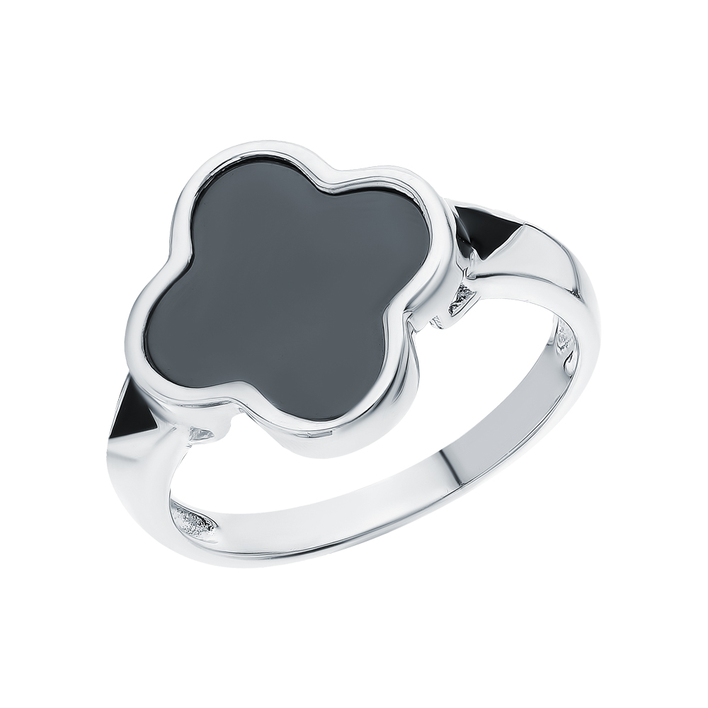 Серебряное кольцо с эмалью и керамикой в Санкт-Петербурге