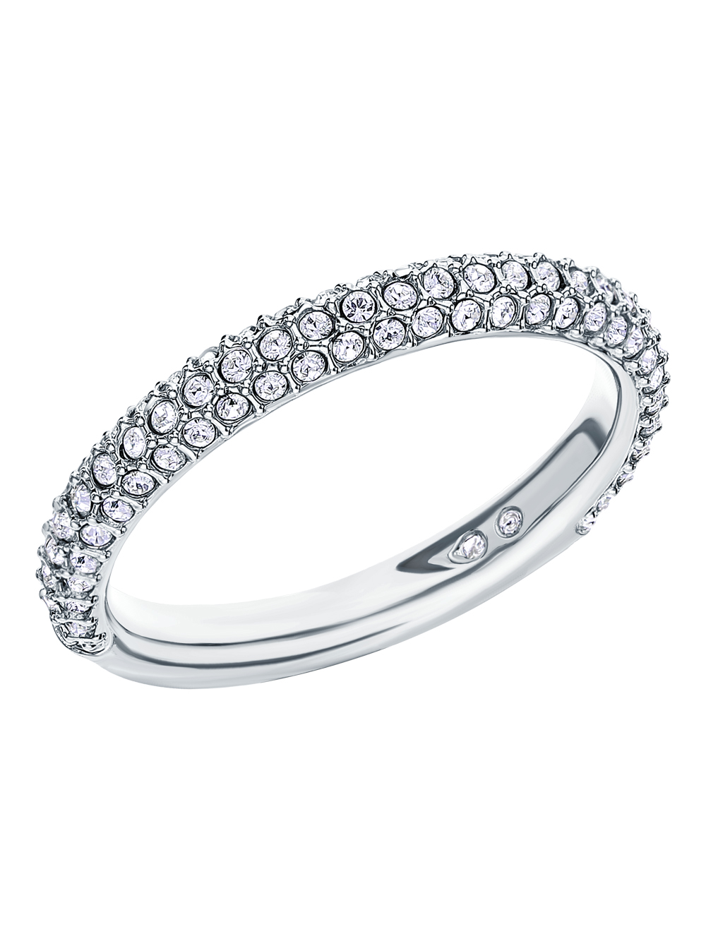 Фото «Стальное кольцо в подарочной упаковке с кристаллами  Swarovski»