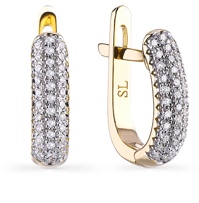 Фото «Золотые серьги с бриллиантами»