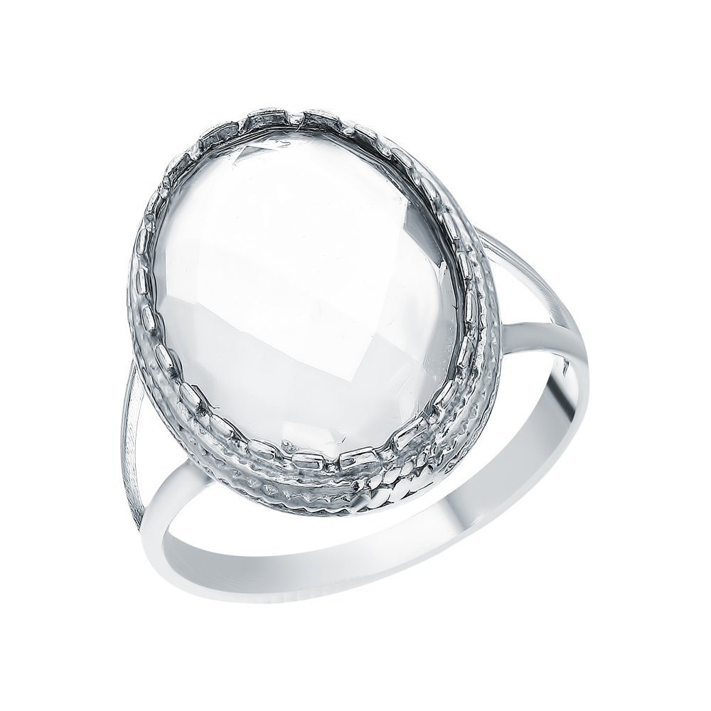 Серебряное кольцо с горным хрусталем в Екатеринбурге