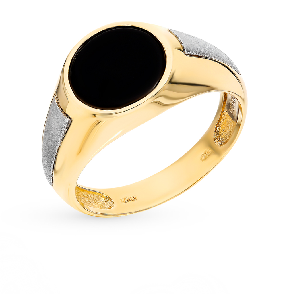 Золотое кольцо с ониксом в Екатеринбурге