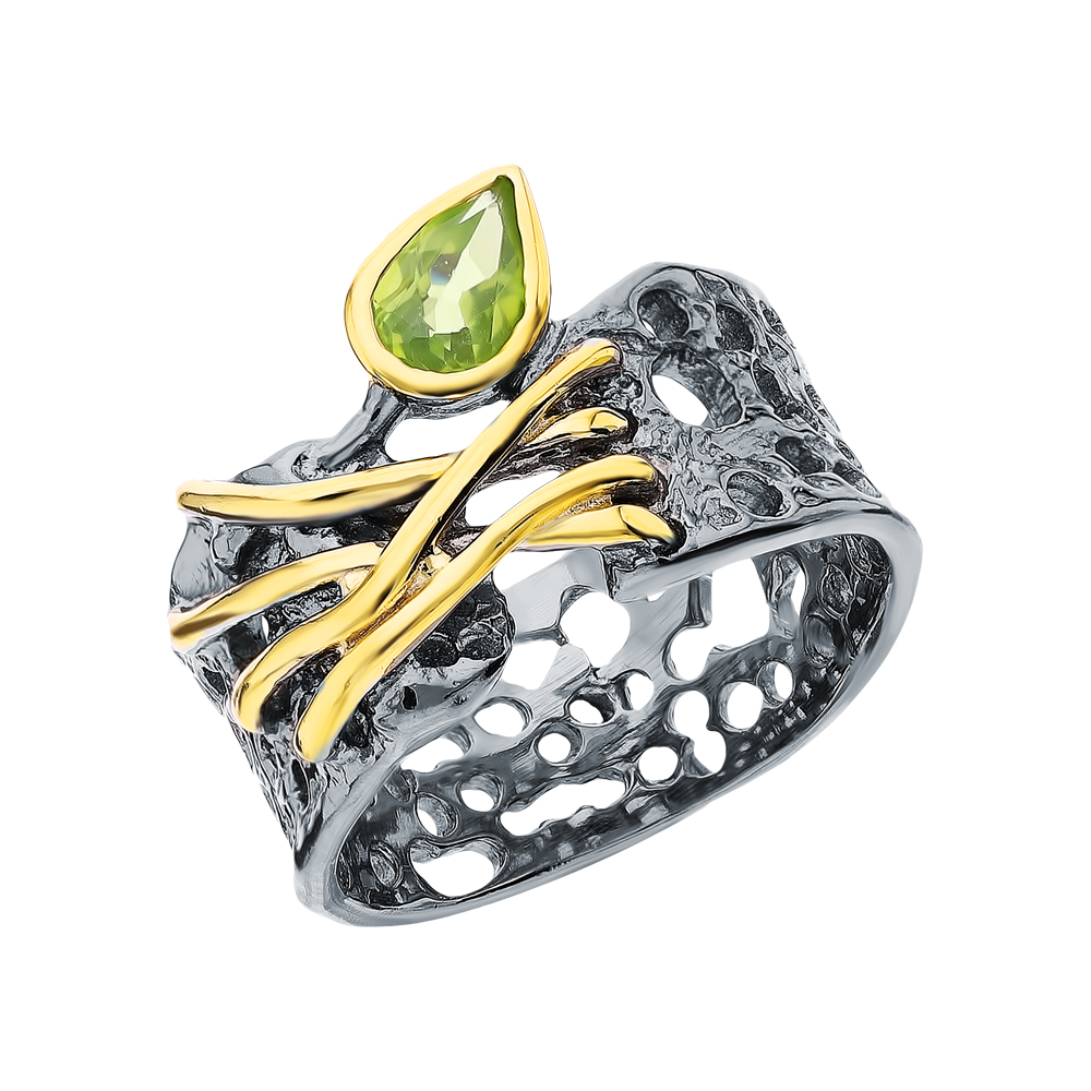 Фото «Серебряное кольцо с хризолитом»