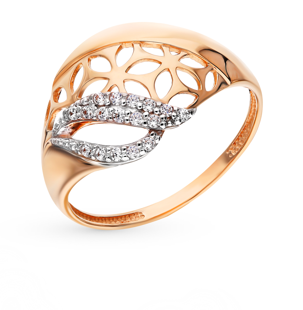 Золотое кольцо с фианитами в Самаре