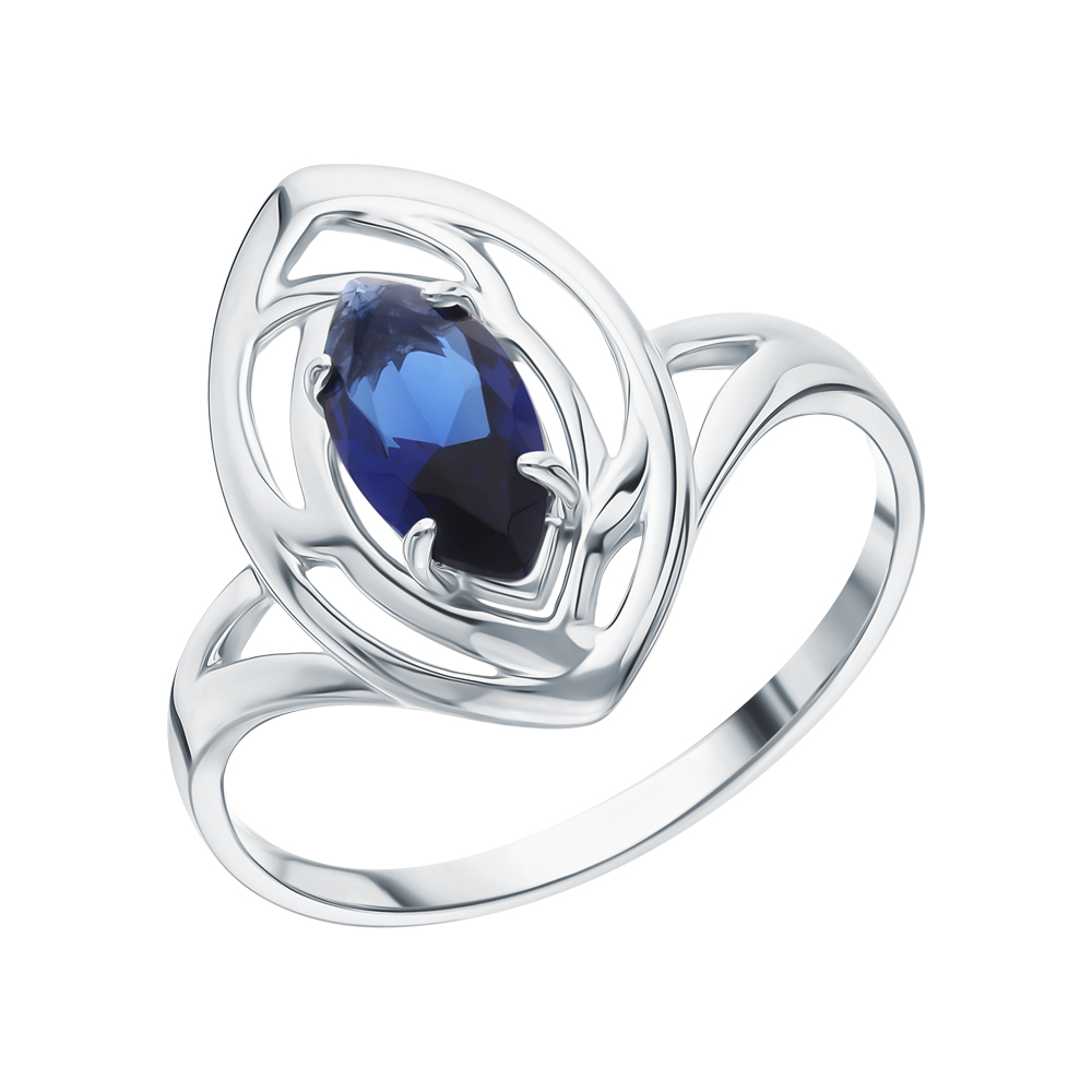 Серебряное кольцо с сапфирами в Екатеринбурге