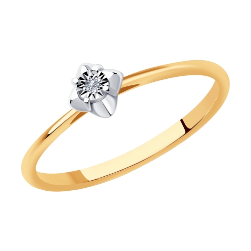 Золотое кольцо с бриллиантами SOKOLOV 1011947 в Санкт-Петербурге