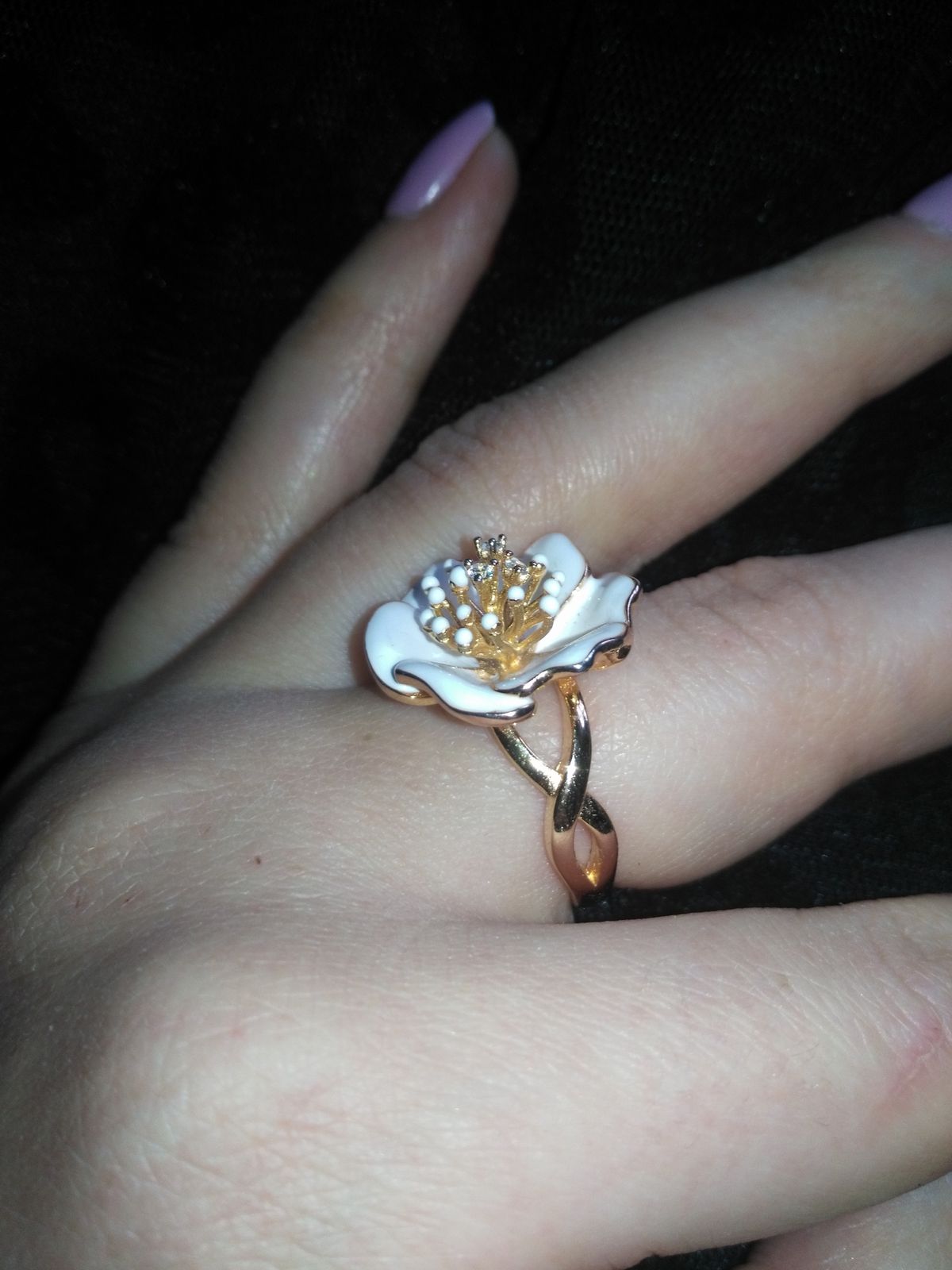 Серебряное кольцо с фианитами и эмалью SUNLIGHT: жёлтое серебро, эмаль ...